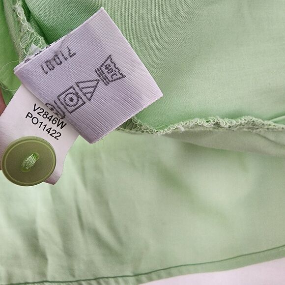 Foxcroft Womens Shirt Size 20W Green Wrinkle Free Shaped Fit Button Short Sleeve - Picture 11 of 11